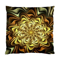 Fractal Flower Petals Gold Standard Cushion Case (two Sides) by HermanTelo