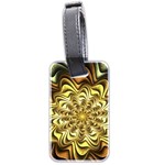 Fractal Flower Petals Gold Luggage Tag (two sides) Back