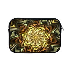 Fractal Flower Petals Gold Apple Ipad Mini Zipper Cases by HermanTelo