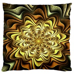 Fractal Flower Petals Gold Standard Flano Cushion Case (one Side) by HermanTelo