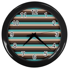 Stripey 1 Wall Clock (black) by anthromahe