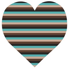 Stripey 1 Wooden Puzzle Heart by anthromahe