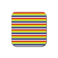 Stripey 2 Rubber Coaster (square) 