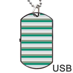 Stripey 4 Dog Tag Usb Flash (two Sides) by anthromahe