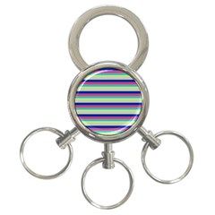 Stripey 6 3-ring Key Chain by anthromahe