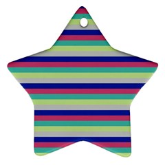 Stripey 6 Star Ornament (Two Sides)