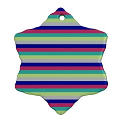 Stripey 6 Snowflake Ornament (Two Sides)