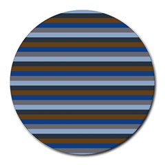 Stripey 7 Round Mousepads by anthromahe