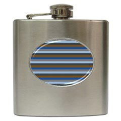 Stripey 7 Hip Flask (6 Oz) by anthromahe