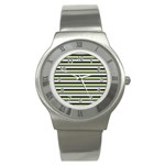 Stripey 8 Stainless Steel Watch Front