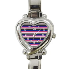 Stripey 9 Heart Italian Charm Watch by anthromahe