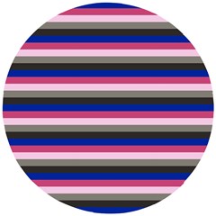 Stripey 9 Wooden Puzzle Round by anthromahe