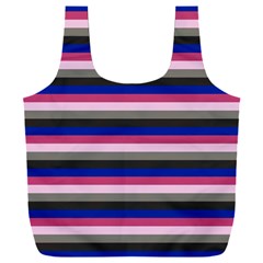 Stripey 9 Full Print Recycle Bag (xxl) by anthromahe