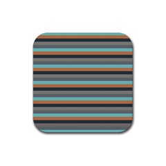 Stripey 10 Rubber Coaster (square)  by anthromahe