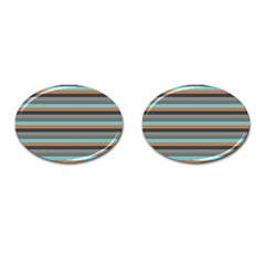 Stripey 10 Cufflinks (oval) by anthromahe