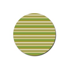 Stripey 11 Rubber Round Coaster (4 Pack)  by anthromahe