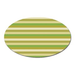 Stripey 11 Oval Magnet