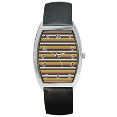 Stripey 12 Barrel Style Metal Watch