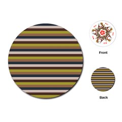 Stripey 12 Playing Cards Single Design (Round)