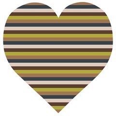 Stripey 12 Wooden Puzzle Heart