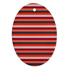 Stripey 13 Ornament (oval) by anthromahe