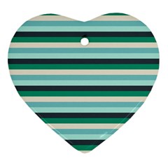 Stripey 14 Heart Ornament (two Sides) by anthromahe