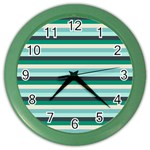 Stripey 14 Color Wall Clock Front