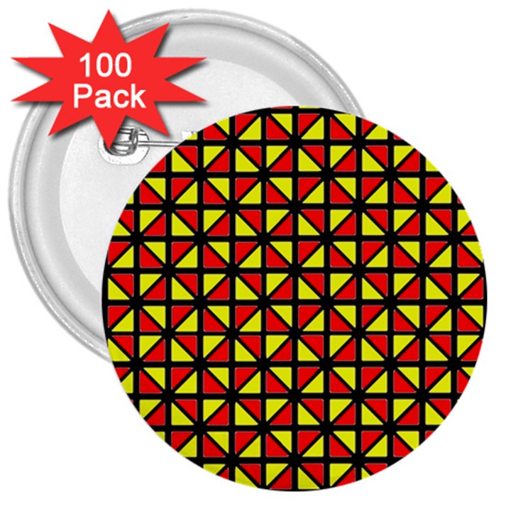 RBY-B-8 3  Buttons (100 pack) 