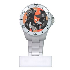 Pattern Formes Corail/noir Plastic Nurses Watch