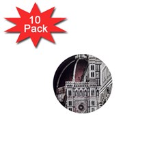 Santa Maria Del Fiore  Cathedral At Night, Florence Italy 1  Mini Magnet (10 Pack)  by dflcprints