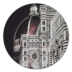 Santa Maria Del Fiore  Cathedral At Night, Florence Italy Magnet 5  (round) by dflcprints