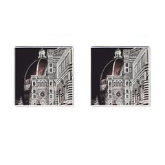 Santa Maria Del Fiore  Cathedral At Night, Florence Italy Cufflinks (square) by dflcprints