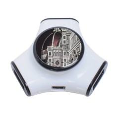 Santa Maria Del Fiore  Cathedral At Night, Florence Italy 3-port Usb Hub by dflcprints