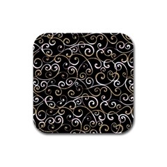 Swirly Gyrl Rubber Square Coaster (4 pack) 