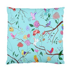 Birds And Flowers Standard Cushion Case (two Sides) by fabqa