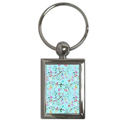 Birds And Flowers Key Chain (rectangle) by fabqa