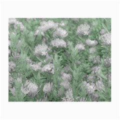 Green And White Textured Botanical Motif Manipulated Photo Small Glasses Cloth by dflcprintsclothing