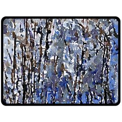 Winter Forest At Dusk Fleece Blanket (large)  by LgoodDesigns