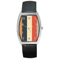 Stripey 22 Barrel Style Metal Watch by anthromahe