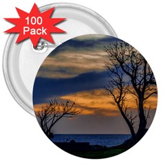 Sunset Scene At Waterfront Boardwalk, Montevideo Uruguay 3  Buttons (100 Pack)  by dflcprints