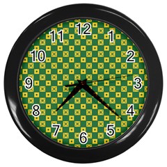 Df Green Domino Wall Clock (black) by deformigo