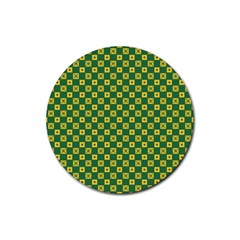 Df Green Domino Rubber Coaster (round)  by deformigo
