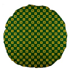 Df Green Domino Large 18  Premium Round Cushions by deformigo