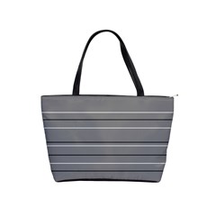 Black Grey White Stripes Classic Shoulder Handbag by anthromahe