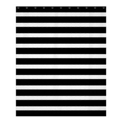 Black & White Stripes Shower Curtain 60  X 72  (medium)  by anthromahe