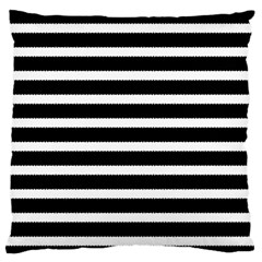 Black & White Stripes Large Flano Cushion Case (two Sides) by anthromahe