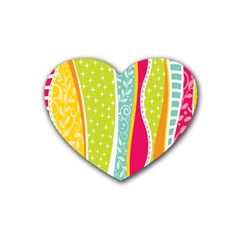 Abstract Lines Heart Coaster (4 Pack)  by designsbymallika