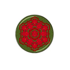 Bloom In Yule  Mandala Season Colors Hat Clip Ball Marker (10 Pack) by pepitasart