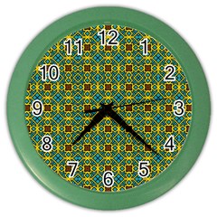 Df Dakota Rivers Color Wall Clock by deformigo