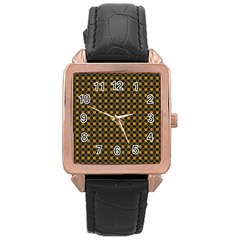 Df Misty Hive Rose Gold Leather Watch  by deformigo